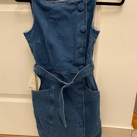 ASOS Denim Belted Dress size US 4 - Picture 2 of 6